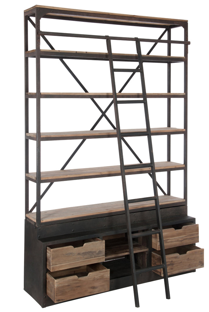 Boekenrek + Ladder - J-LINE
