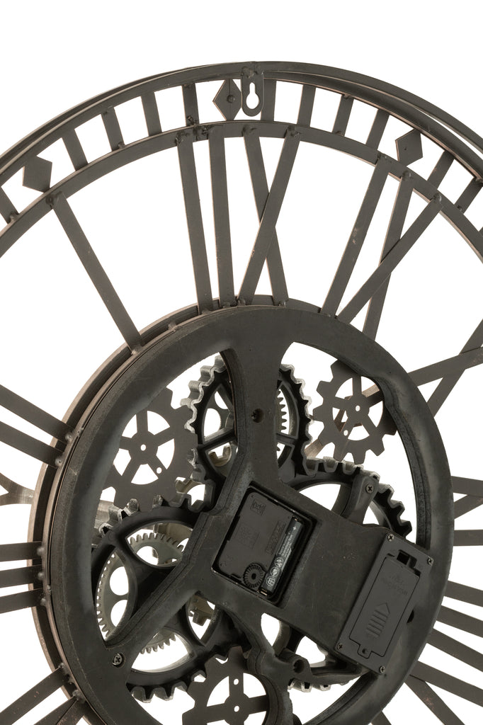 Klok Romeinse cijfers Zichtbaar Mechanisme - J-LINE