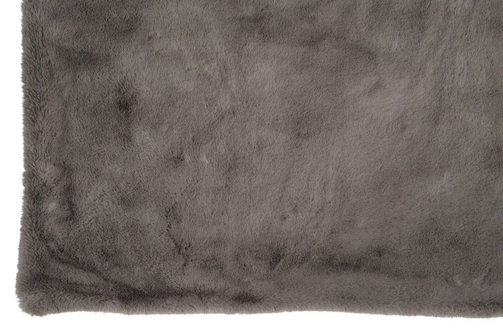 Geruite plaid polyester taupe - J-LINE