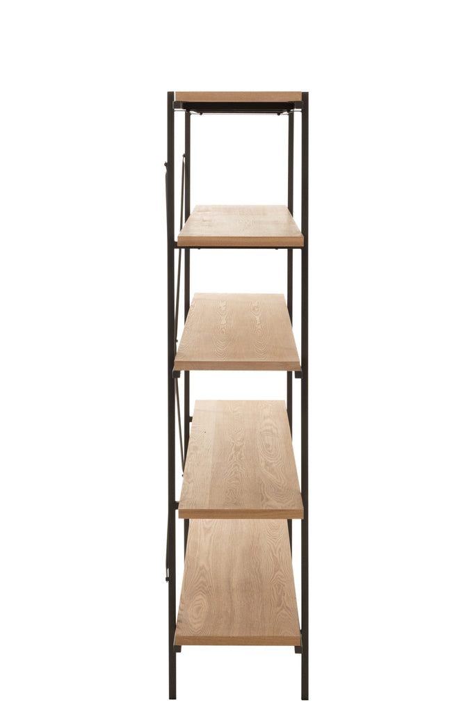 Rek 5 planken Hout/Metaal J-LINE