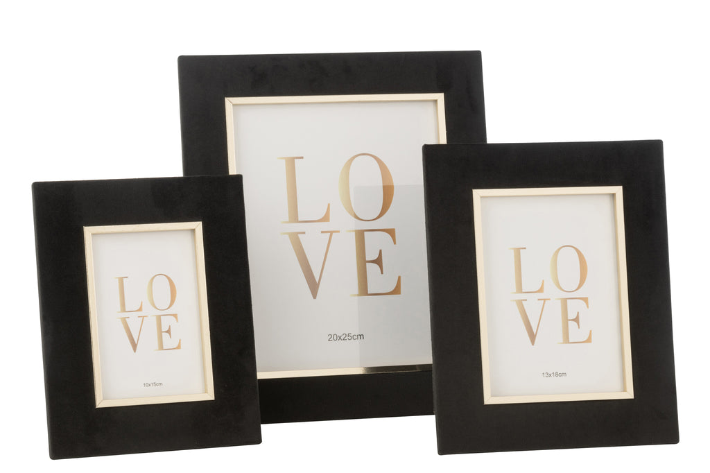 Fotolijst Dita velvet zwart L - J-LINE