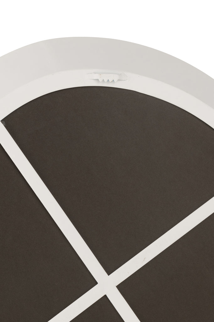 Wandspiegel rond metaal/glas wit S - J-LINE