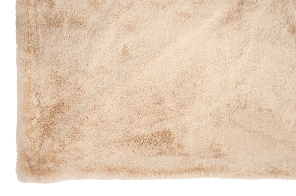 Geruite plaid polyester licht kameel - J-LINE