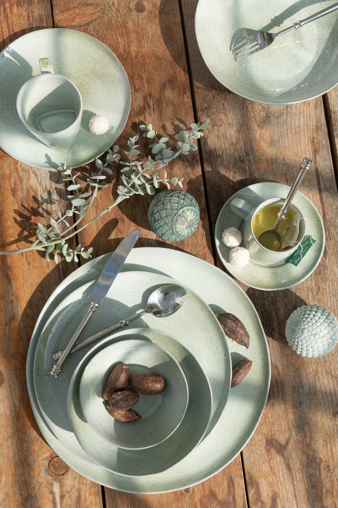 Assiette creuse Dot Ceramic Mint - J-LINE