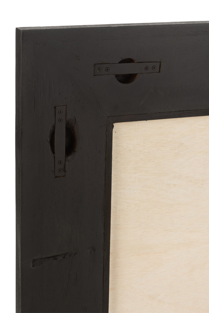 Spiegel Molly Exotisch Hout / Zwart Rotan S - J-LINE