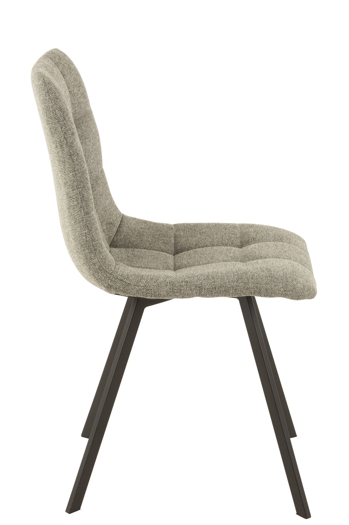 Stoel Babette Textiel/Metaal Grijs - J-LINE