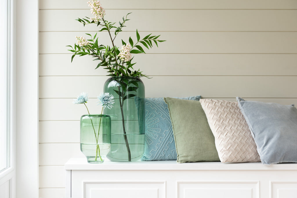 Vaas Nora Te Voet Rond Glas Lichtgroen S - J-LINE