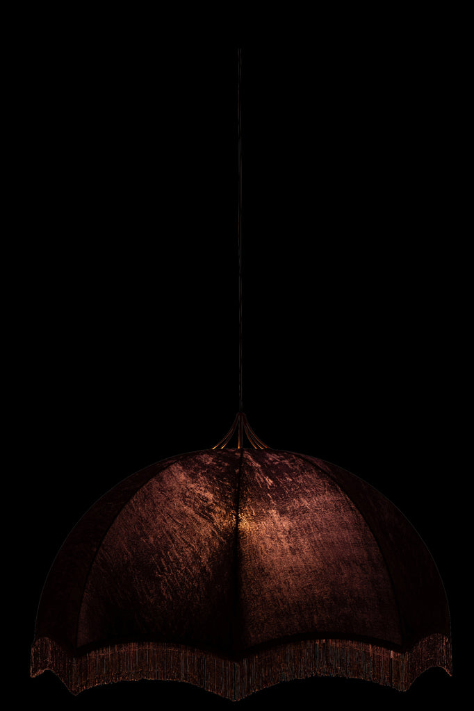 Hanglamp Fluweel/Katoen Paars - J-LINE