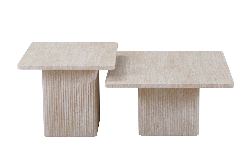salontafels 'Bobby' travertijn beige S/2- RS