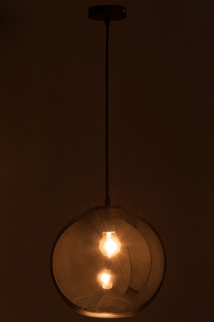 Hanglamp Bal Glas Spiegel L - J-LINE