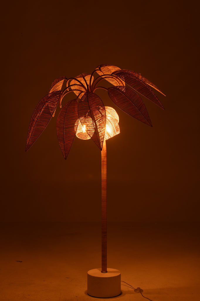 Lampadaire en rotin cocotier S - J-LINE