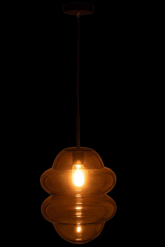 Hanglamp Honinglepel Glas Grijs - J-LINE