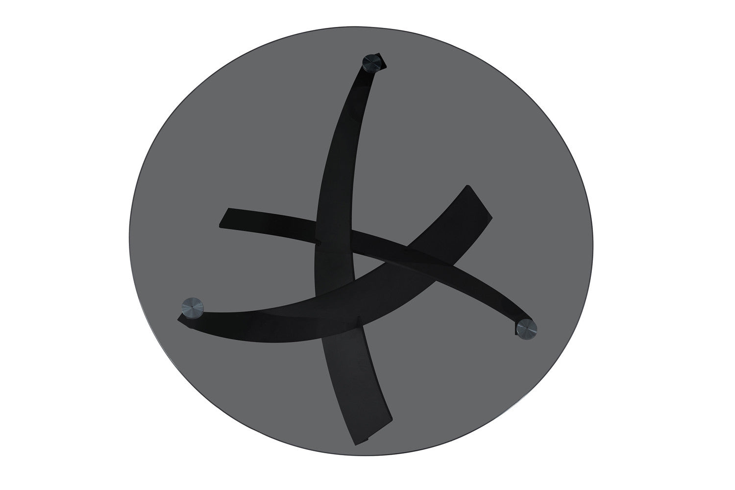 Salontafel 'Weston' rond, helder grijs glas - RS