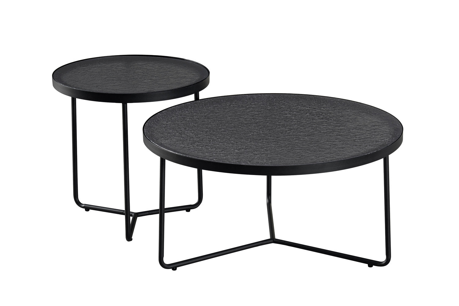 Salontafel 'Melia' Rond Grijs Glas - RS