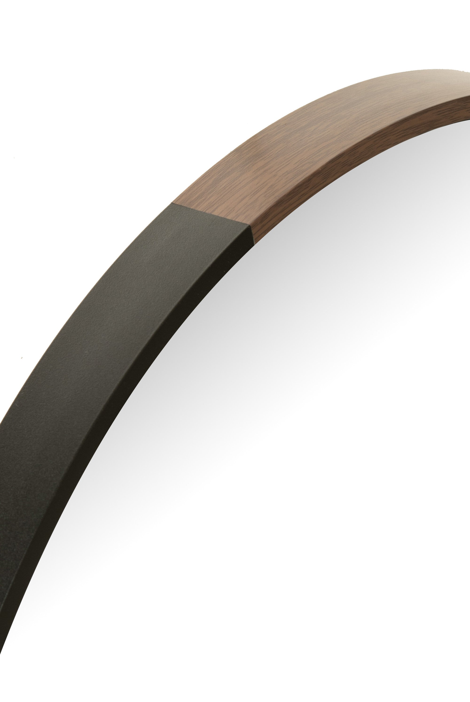 Spiegel metaal/hout zwart S - J-LINE