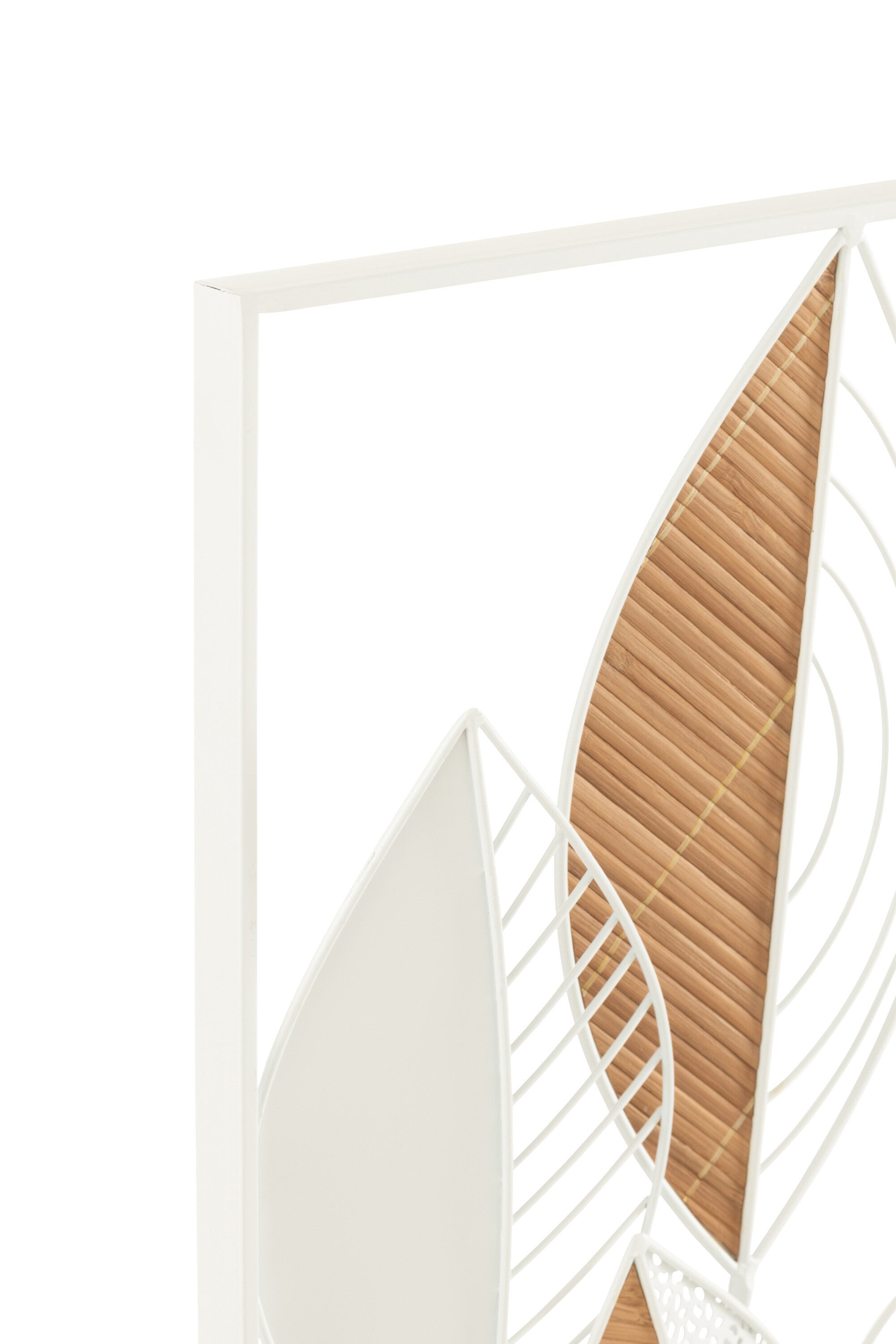 Wanddecoratie Bladeren Metaal/Bamboe S - J-LINE