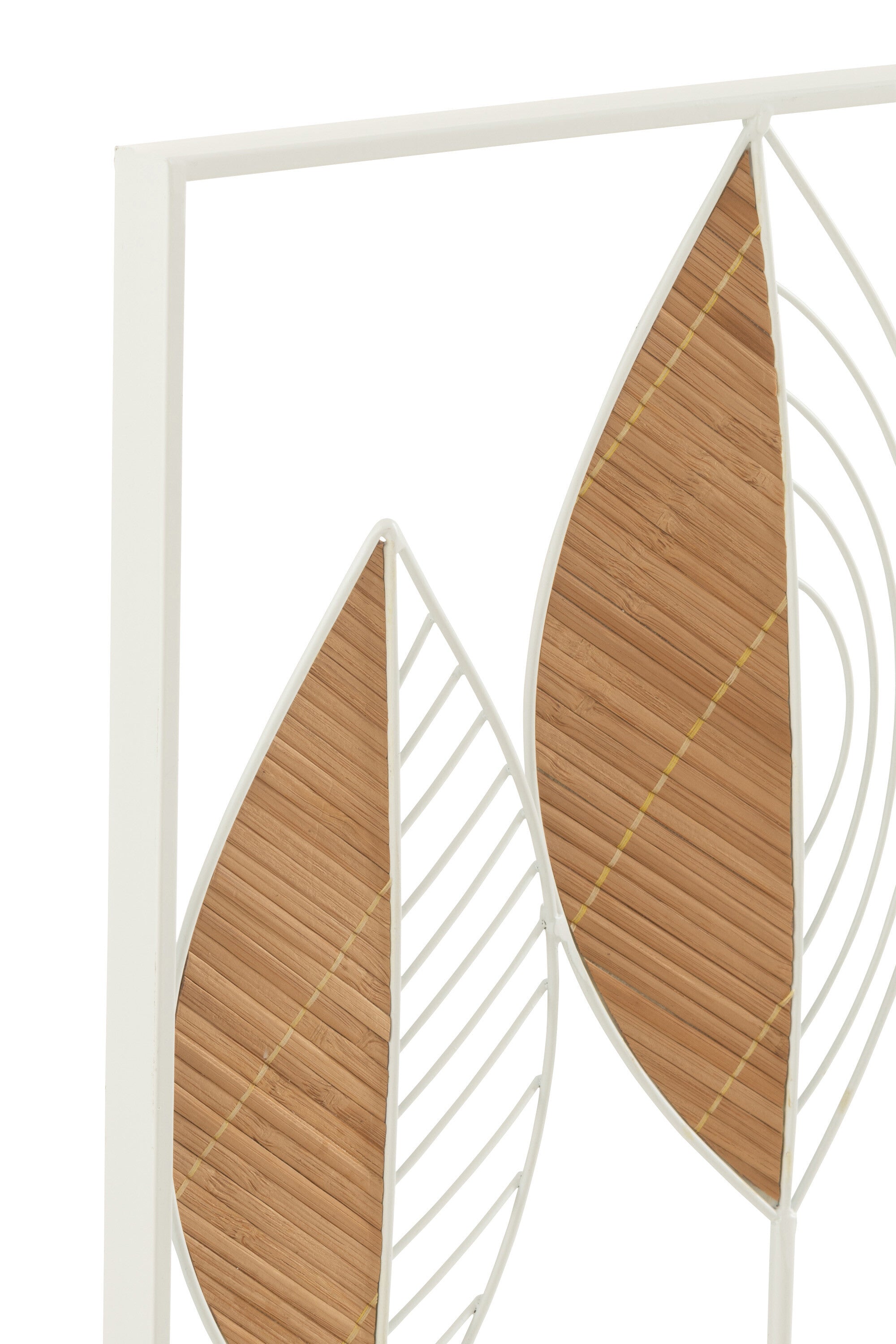 Wanddecoratie Bladeren Metaal/Bamboe L - J-LINE