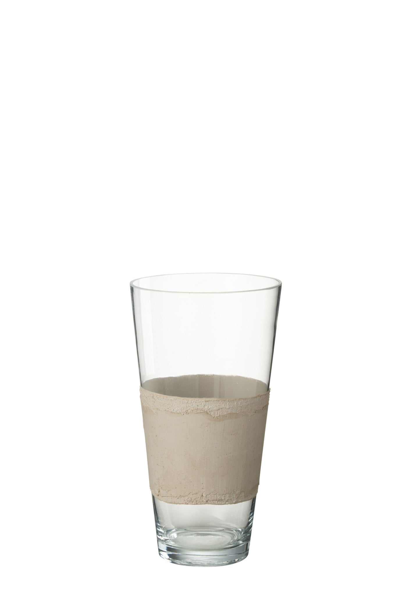 Vaas Delph Glas Transparant/Beige S - J-LINE