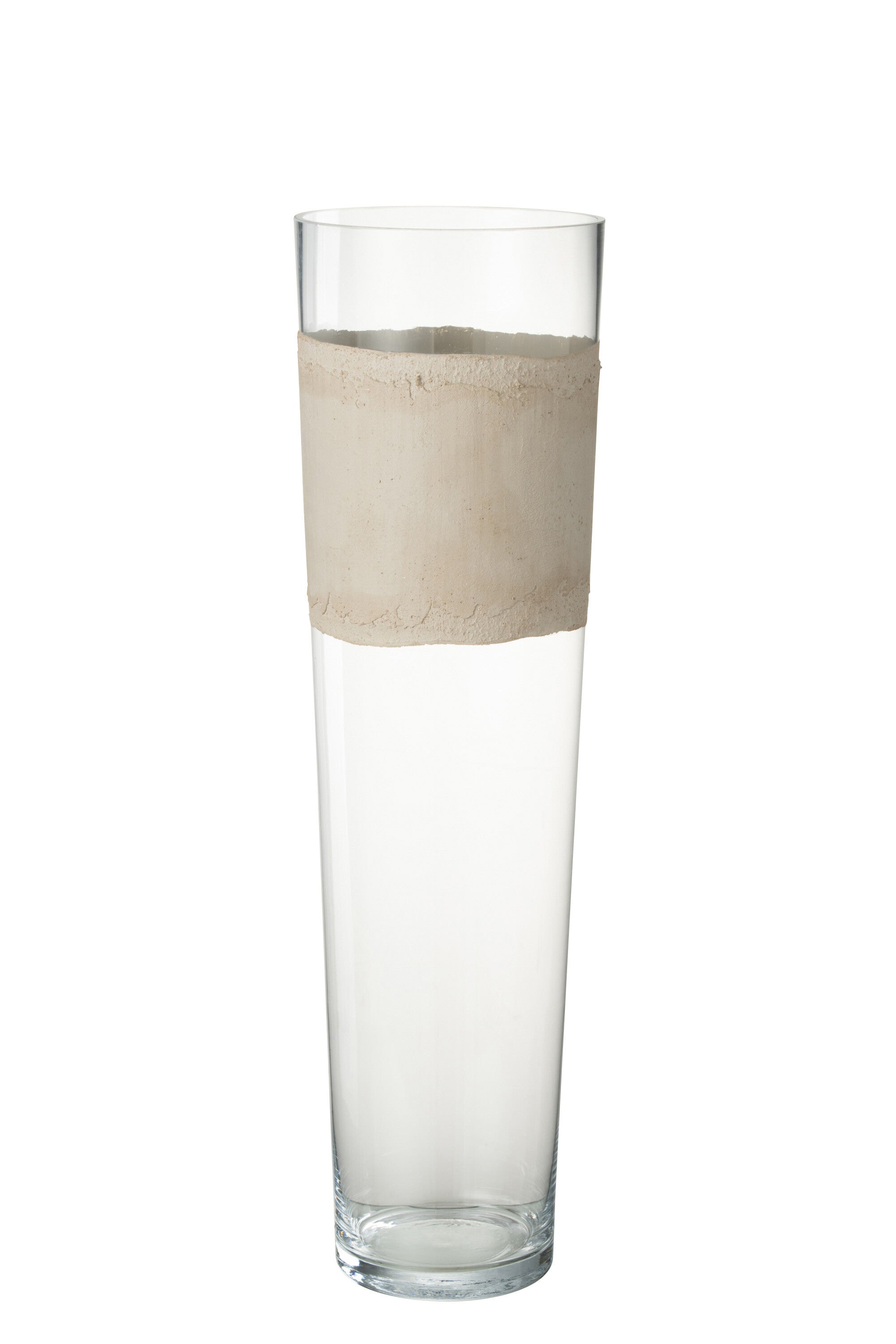Vaas Delph Glas Transparant/Beige L - J-LINE