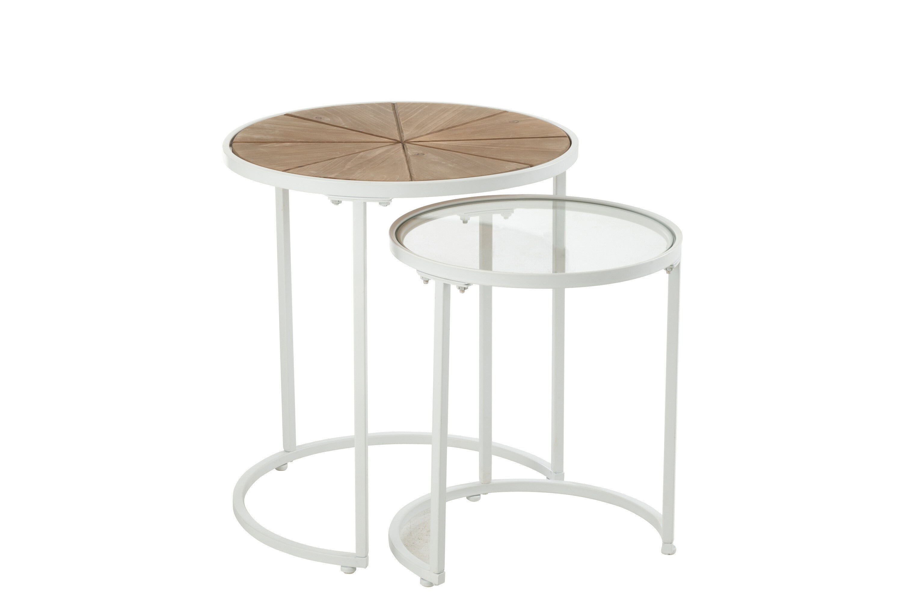 bijzettafels Lounge S/2 Metaal/Hout - J-LINE