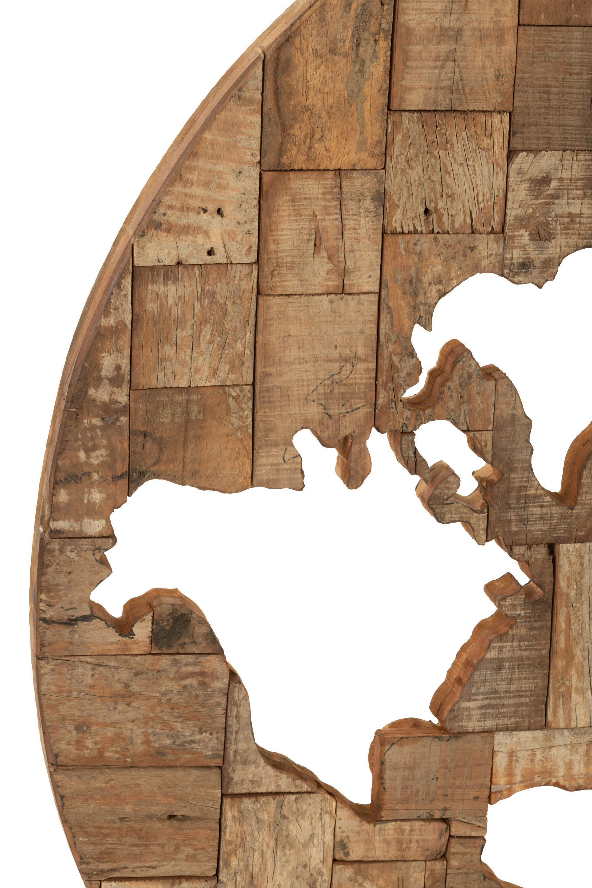 Wanddecoratie Kaart Hout Bruin - J-LINE