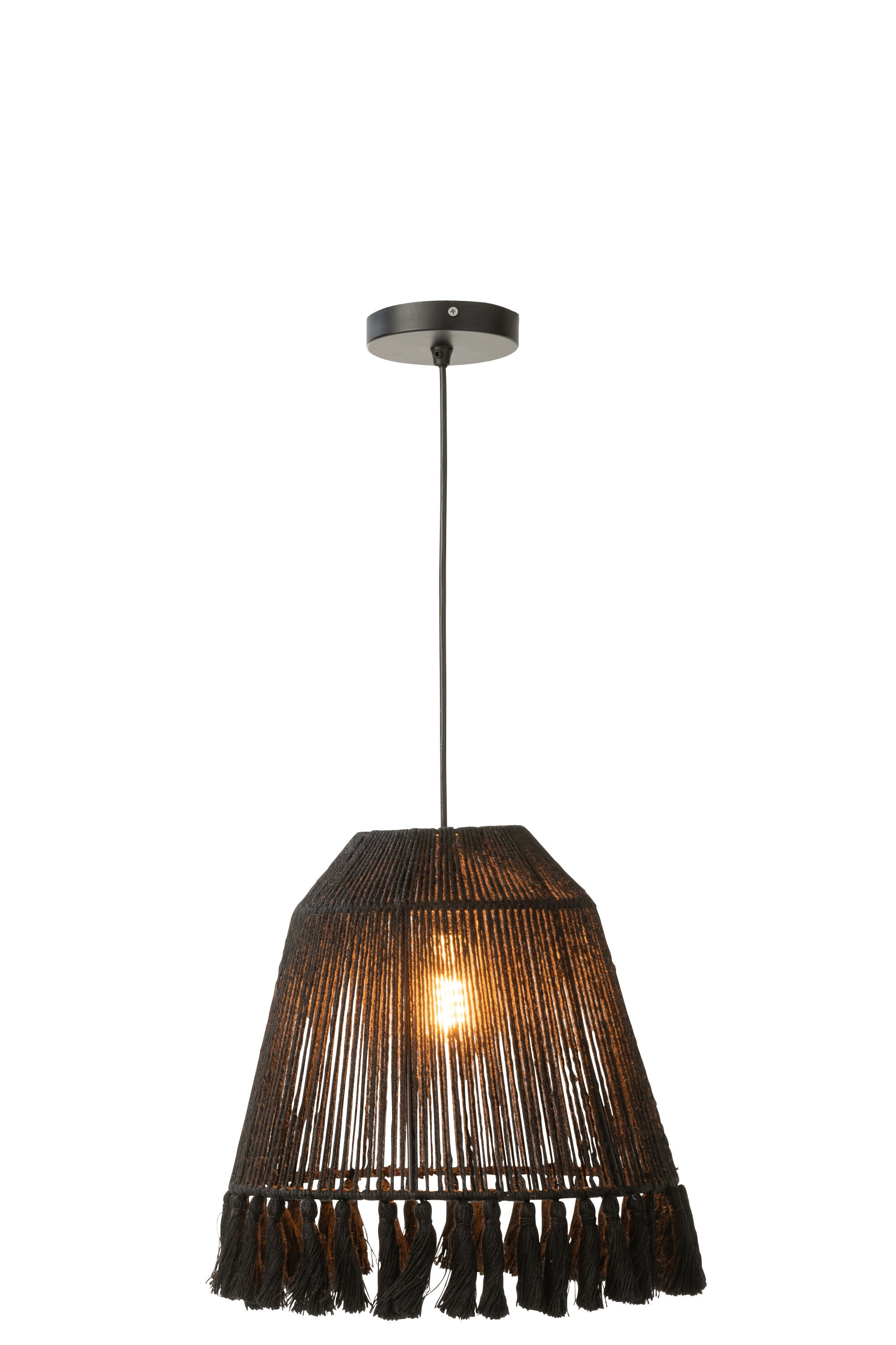 Hanglamp Celia Jute Zwart S - J-LINE