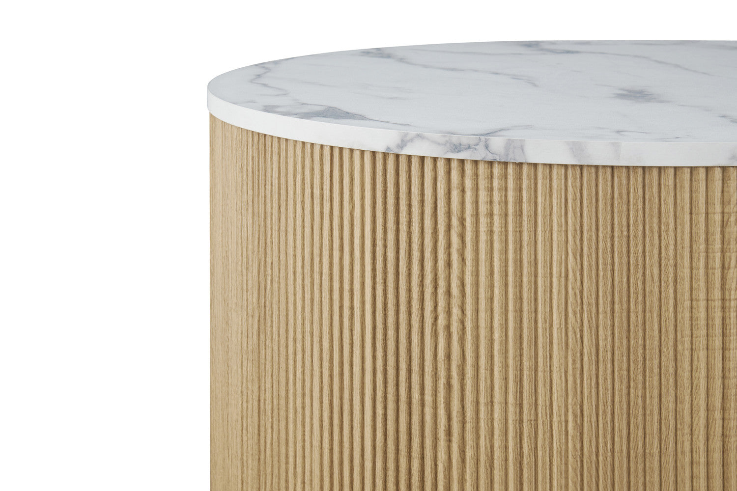 Salontafel 'Rowan' rond, marmerdecor beige - RS