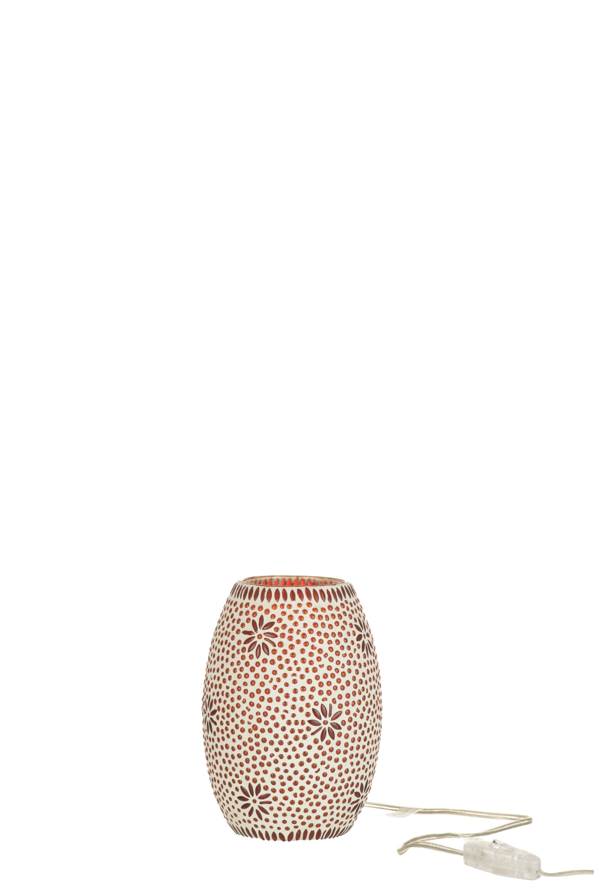 Lampe de table rouge en verre Bram S - J-LINE