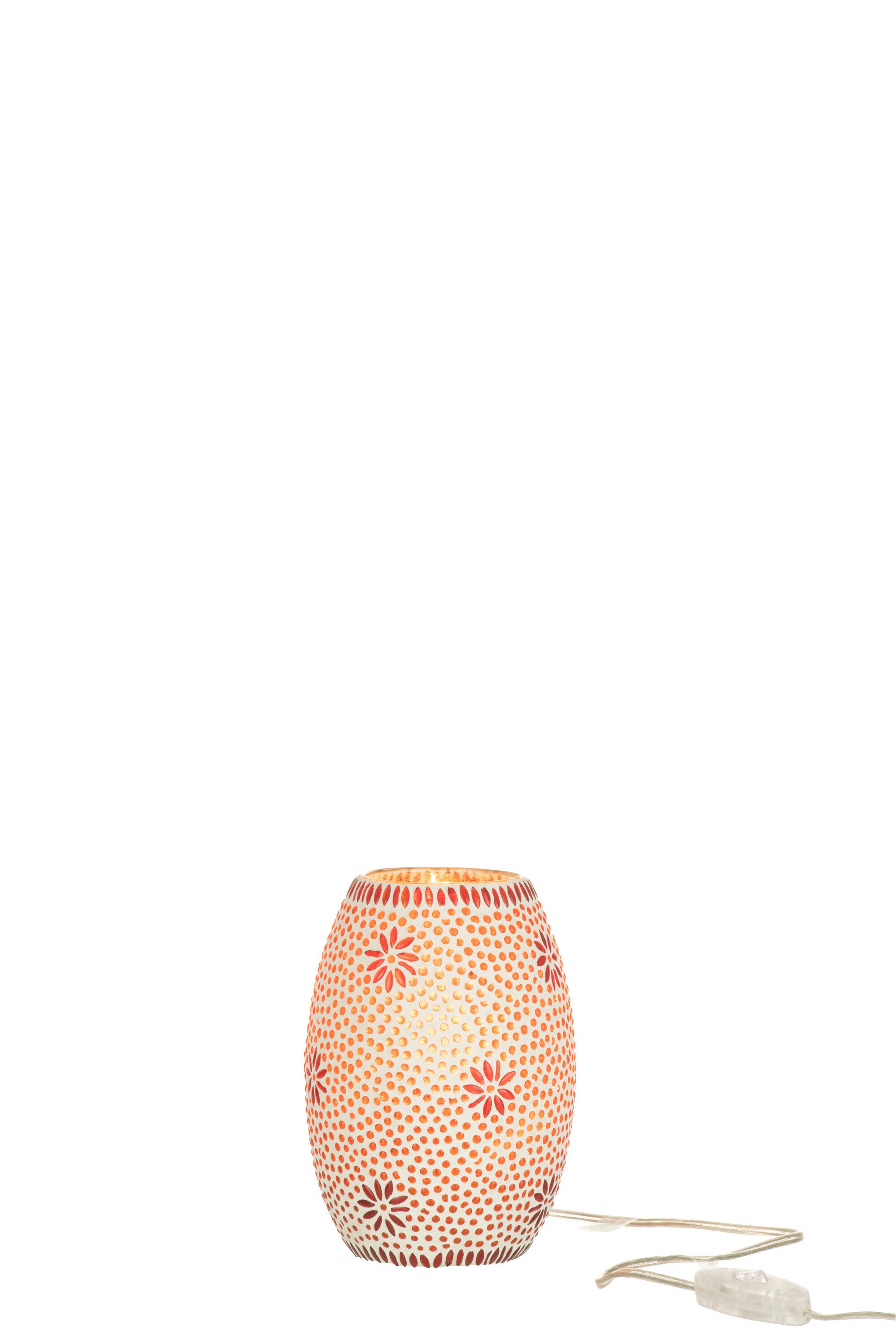 Lampe de table rouge en verre Bram S - J-LINE