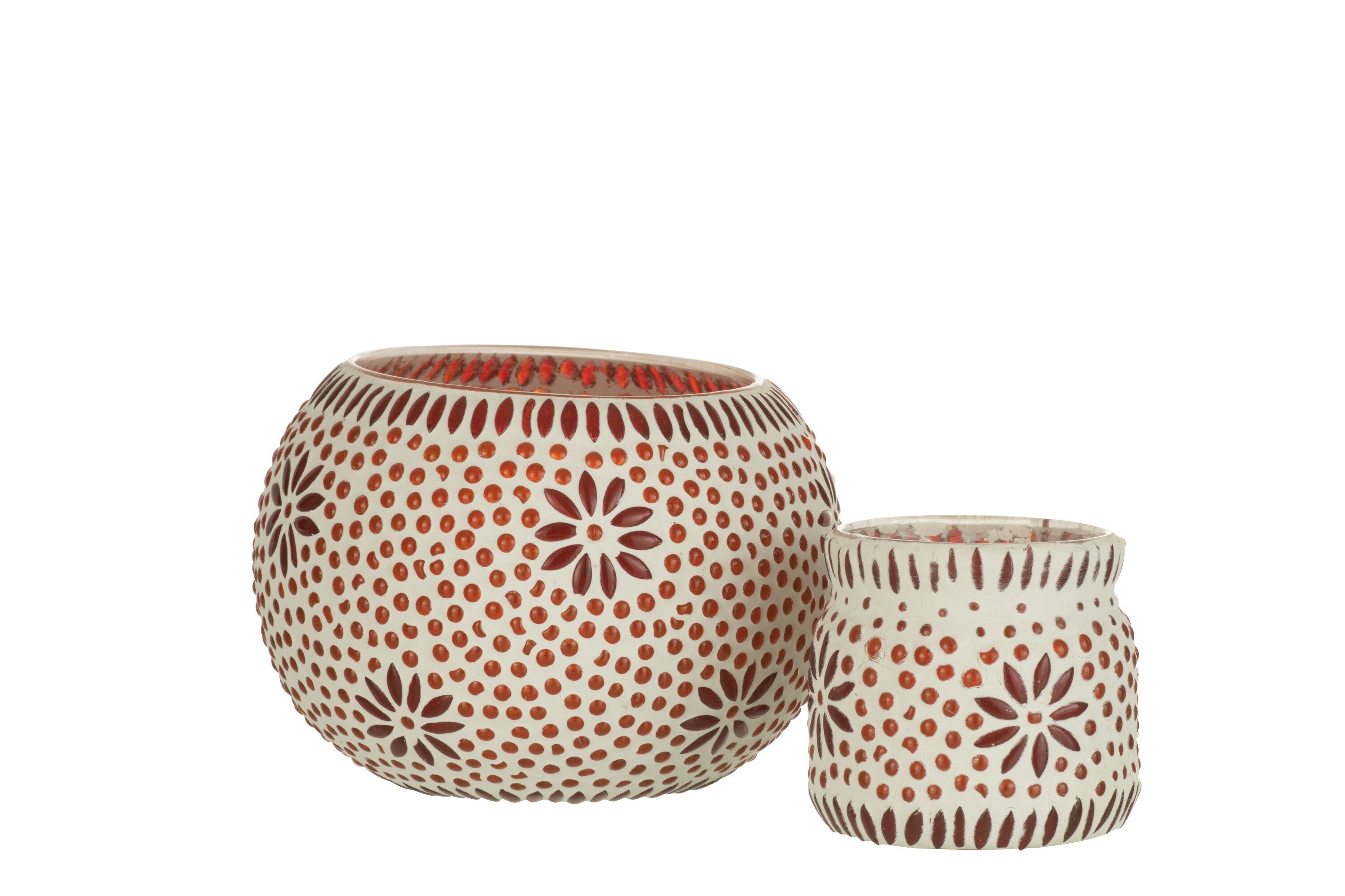 Lampe de table Bram Glass rouge M - J-LINE