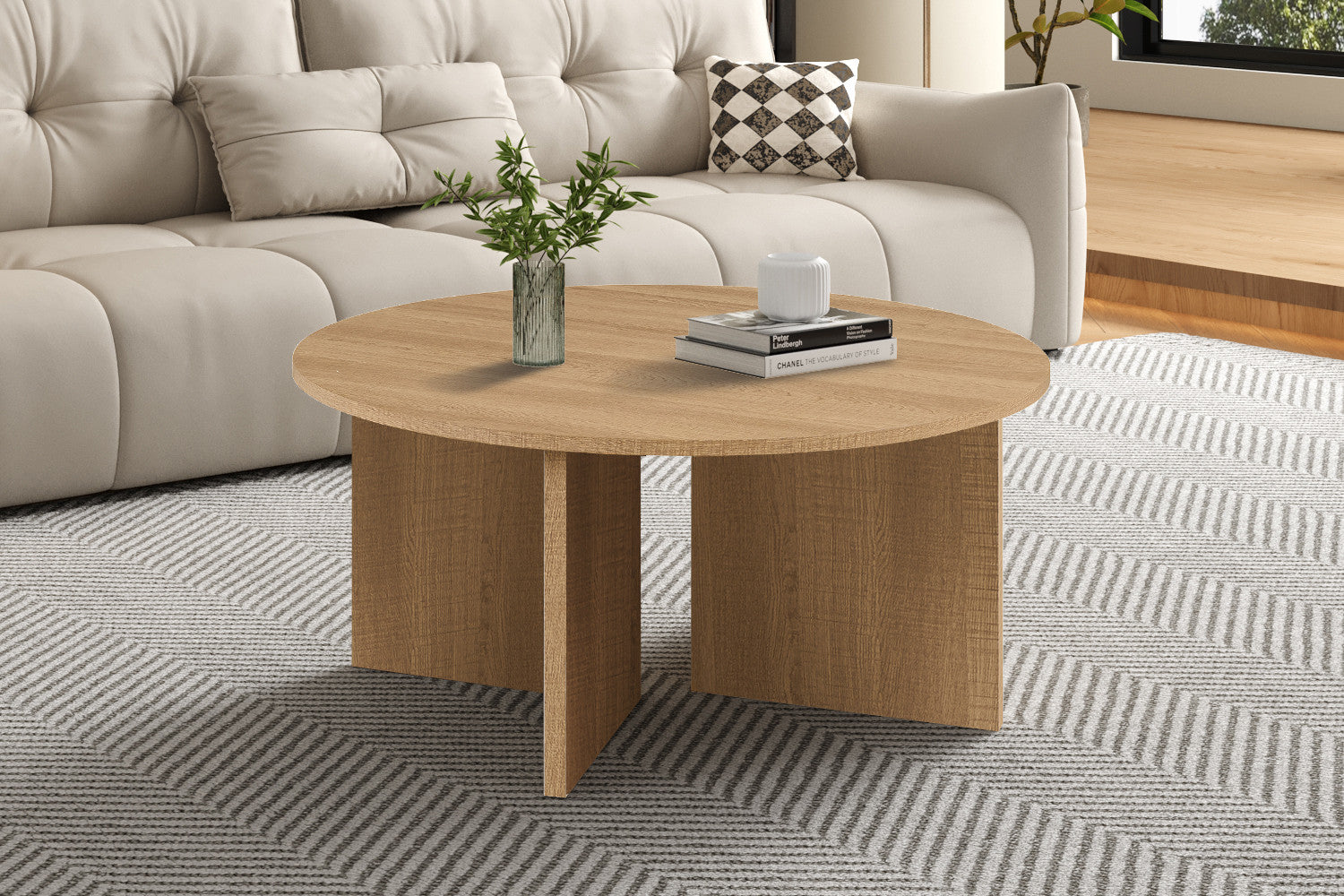 Salontafel 'Drasir' Rond Decor Eik Naturel - RS