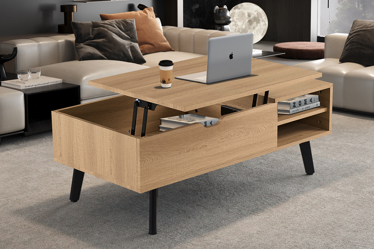 Salontafel 'Justine' Opklapbare top Decor Eik Naturel - RS