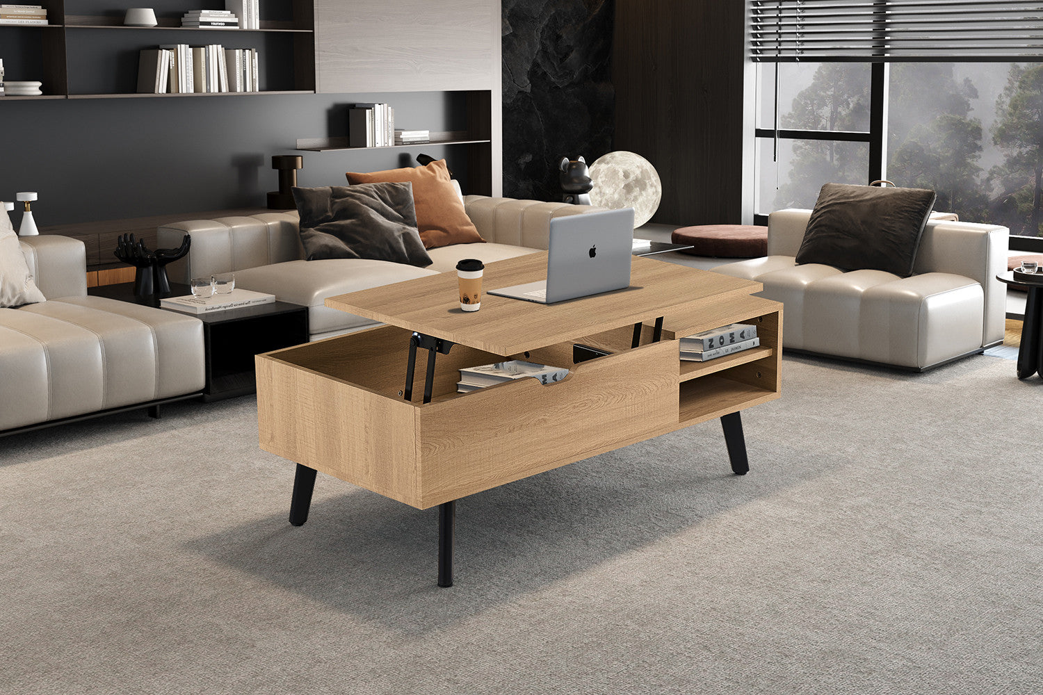 Salontafel 'Justine' Opklapbare top Decor Eik Naturel - RS