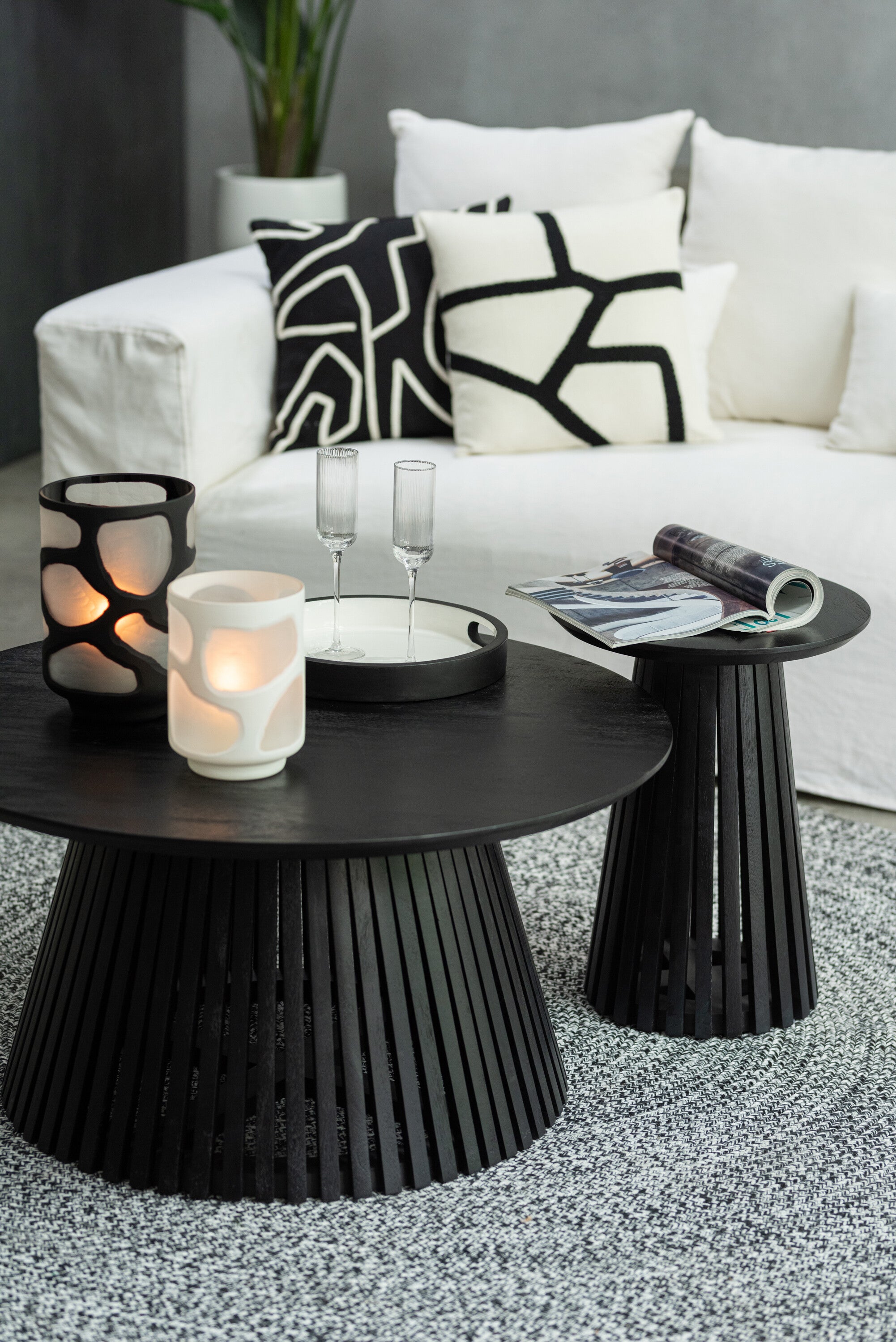 Salontafel Vincent Mangohout Zwart - J-LINE