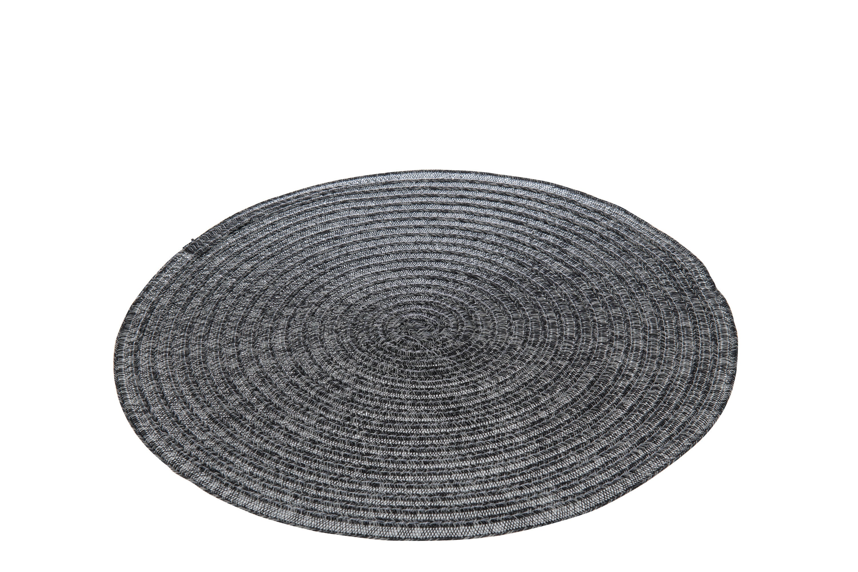 Set de table rond tressé noir - J-LINE