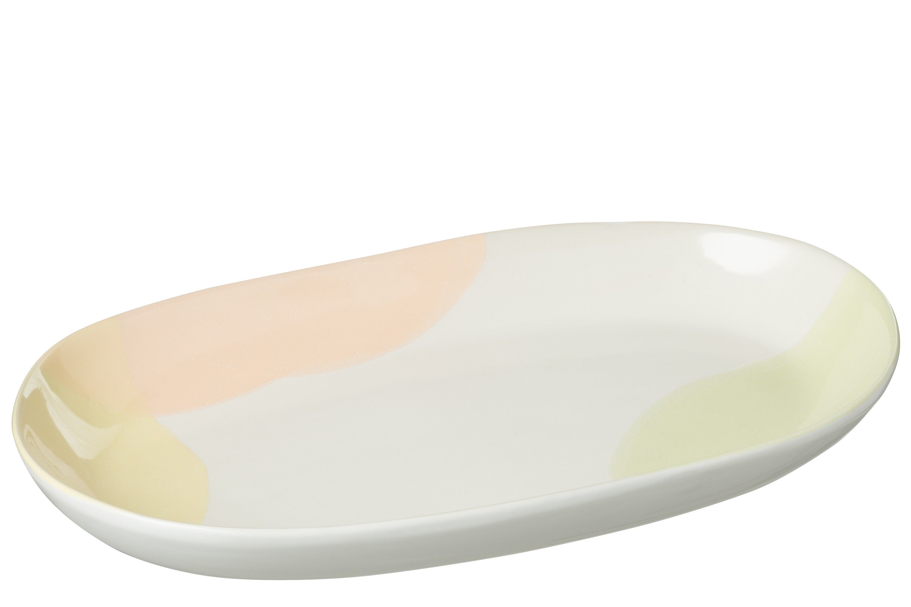 Bord Ovaal Dot Porselein Mix - J-LINE