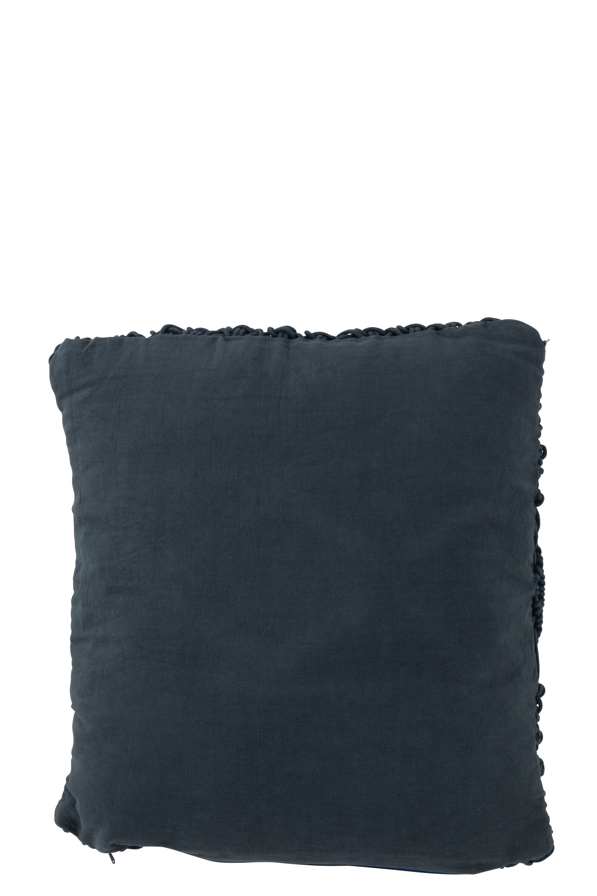 Kussen Macramé Katoen Blauw - J-LINE