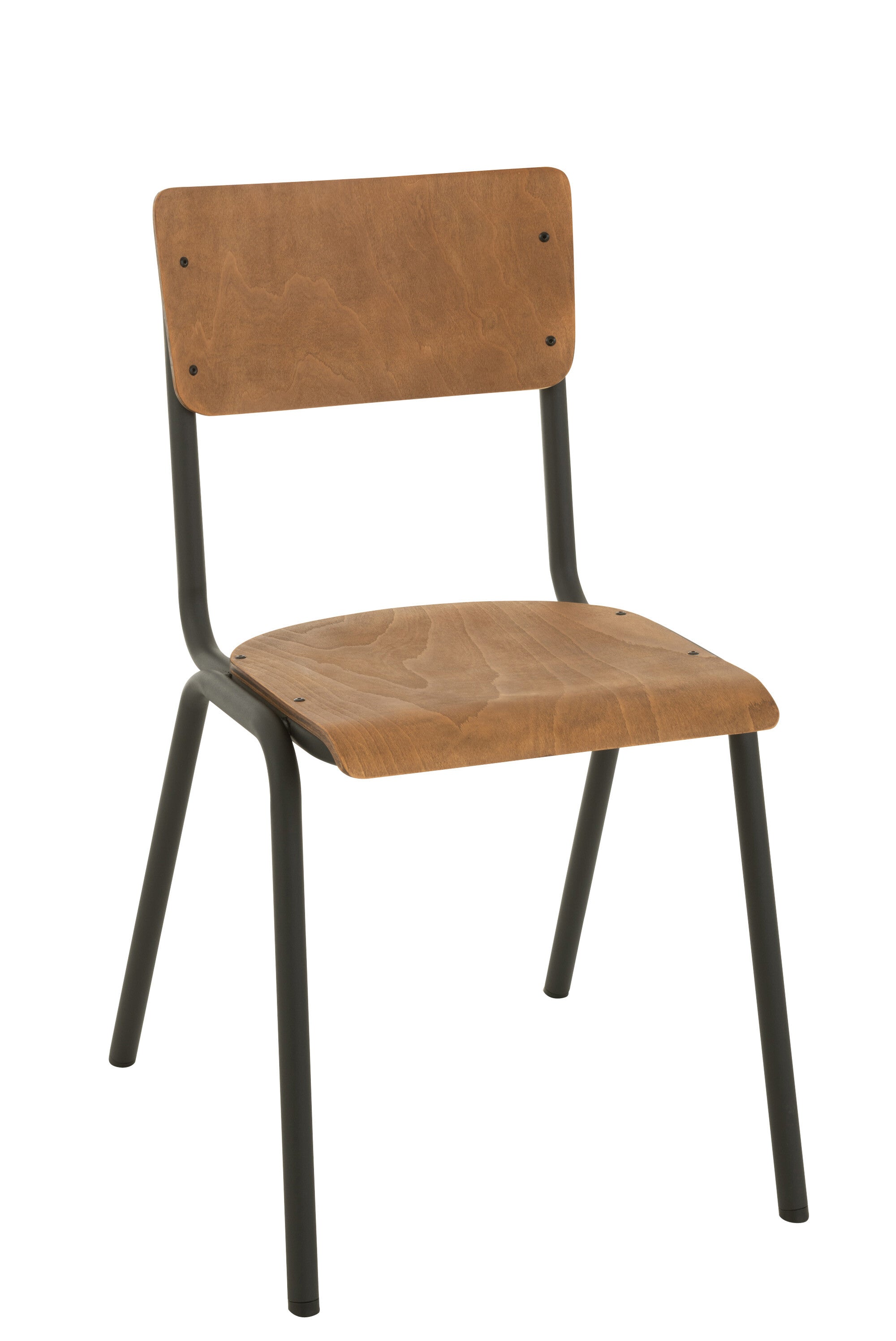 Stoel Hout/Metaal Bruin - J-LINE