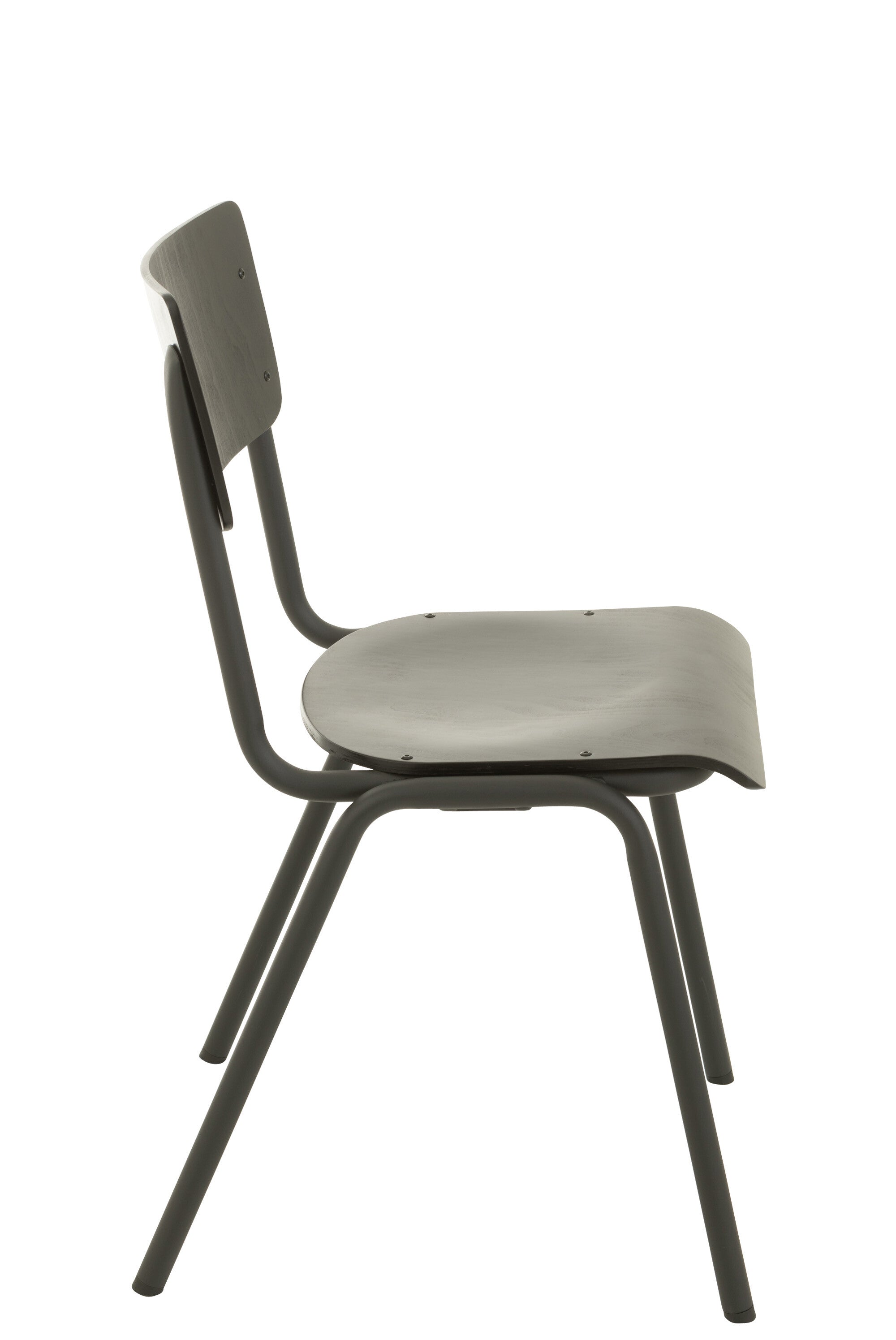 Stoel Hout/Metaal Zwart - J-LINE