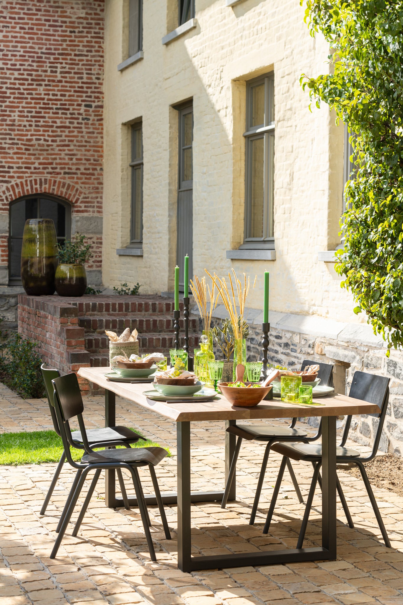 Stoel Hout/Metaal Zwart - J-LINE