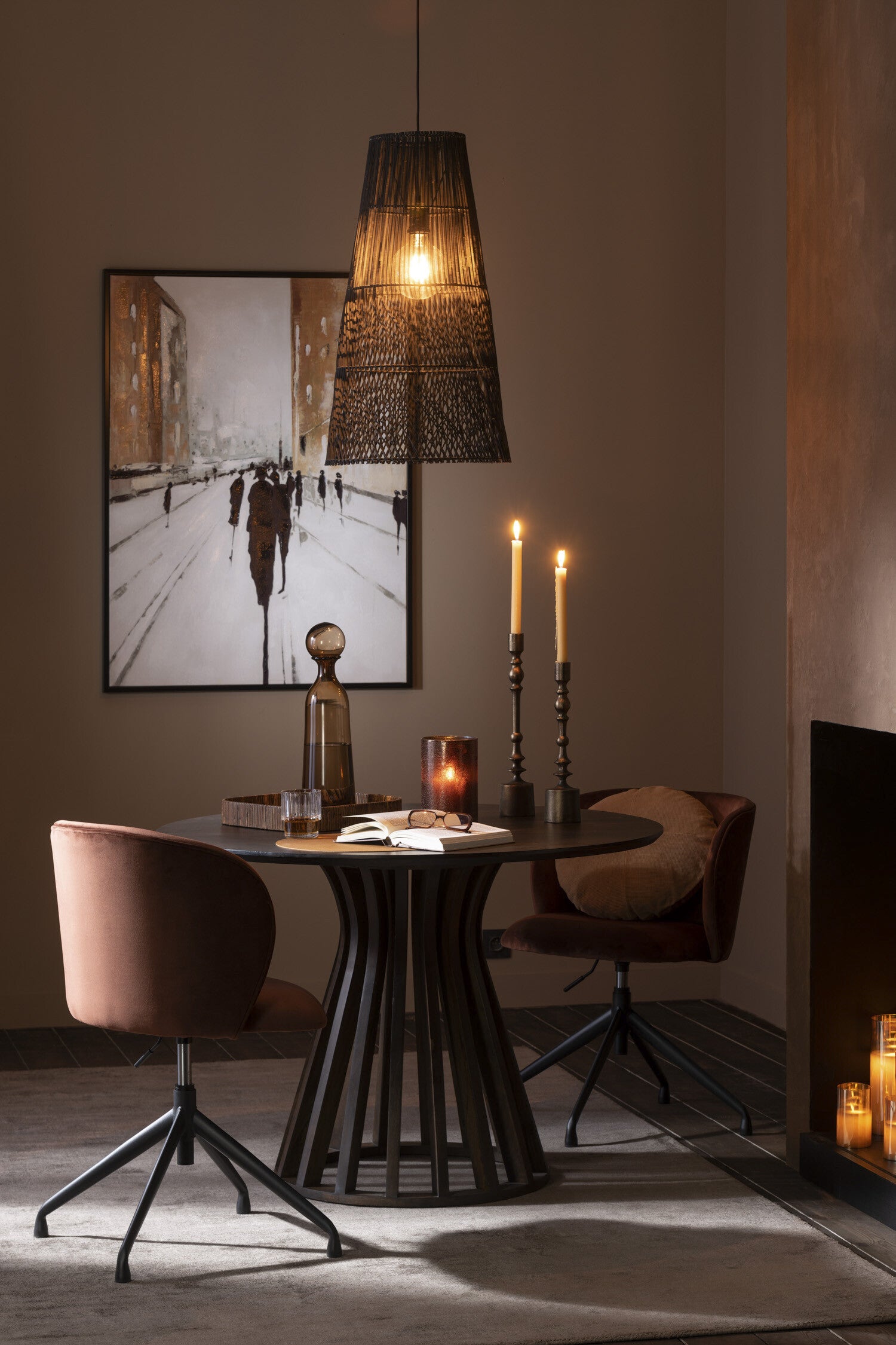 Stoel verstelbaar en roterend Textiel Bordeaux - J-LINE