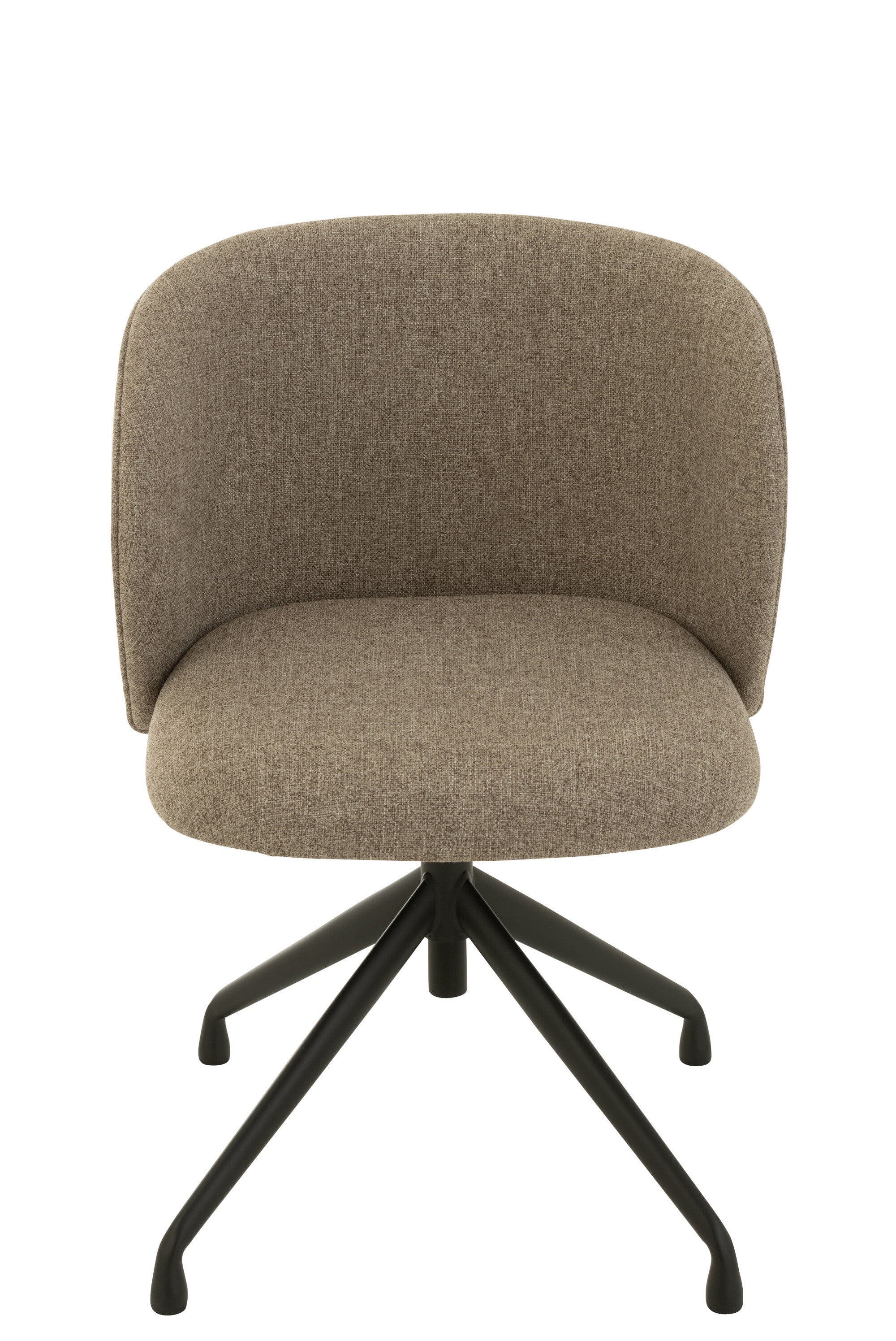 Stoel verstelbaar en roterend Linnen Donkerbruin/Beige - J-LINE