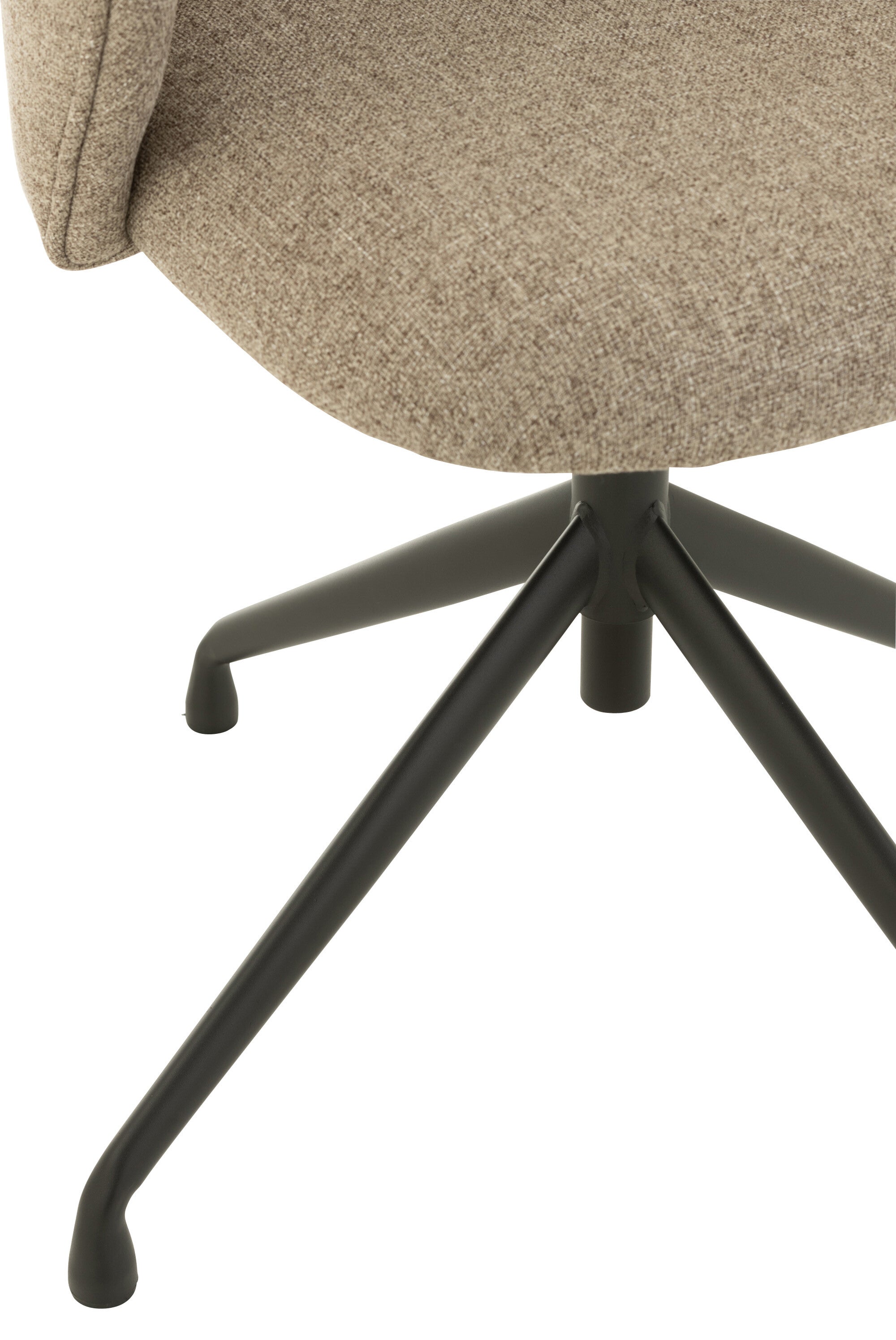 Stoel verstelbaar en roterend Linnen Donkerbruin/Beige - J-LINE