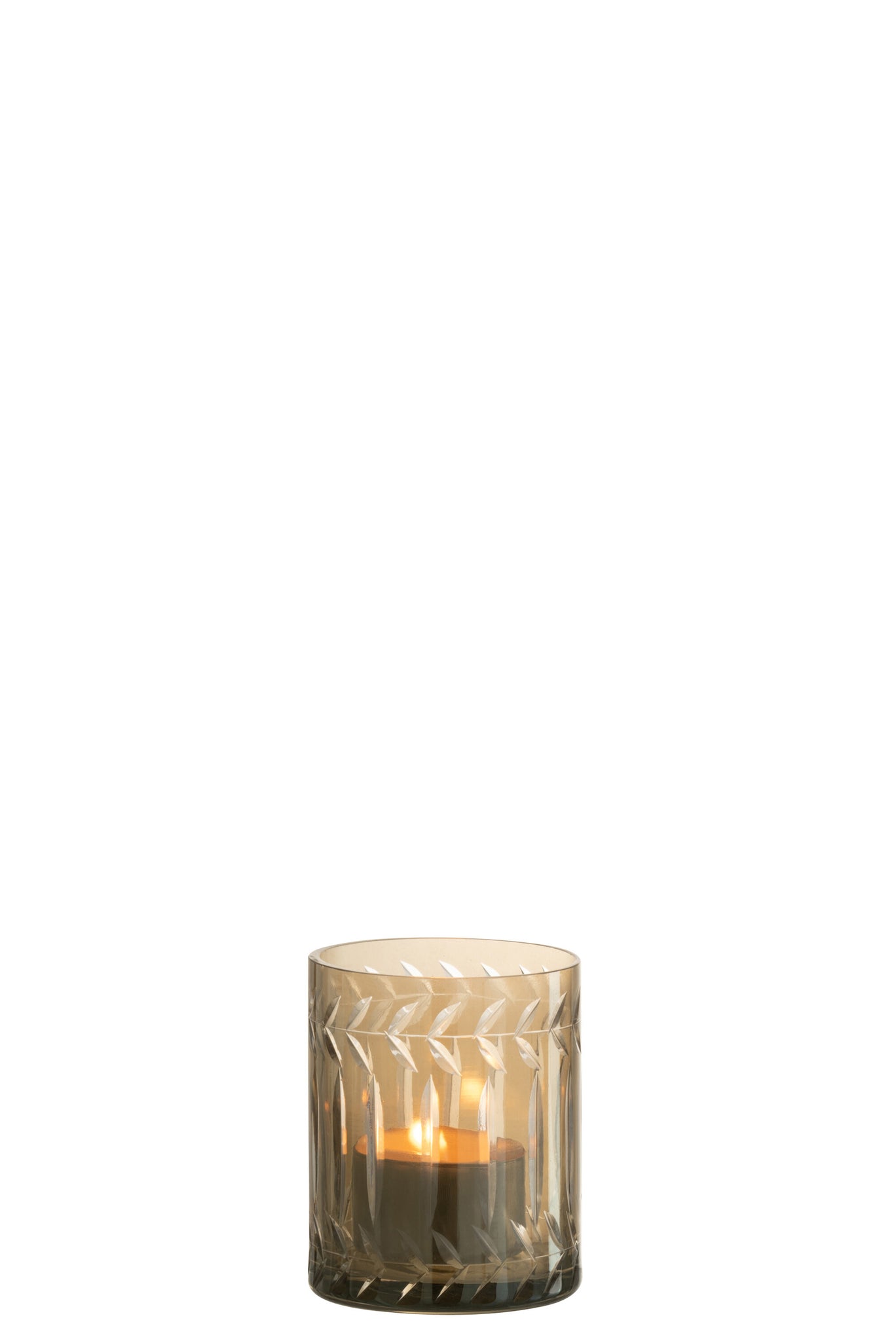 Theelicht Twijg Glas Rook - J-LINE