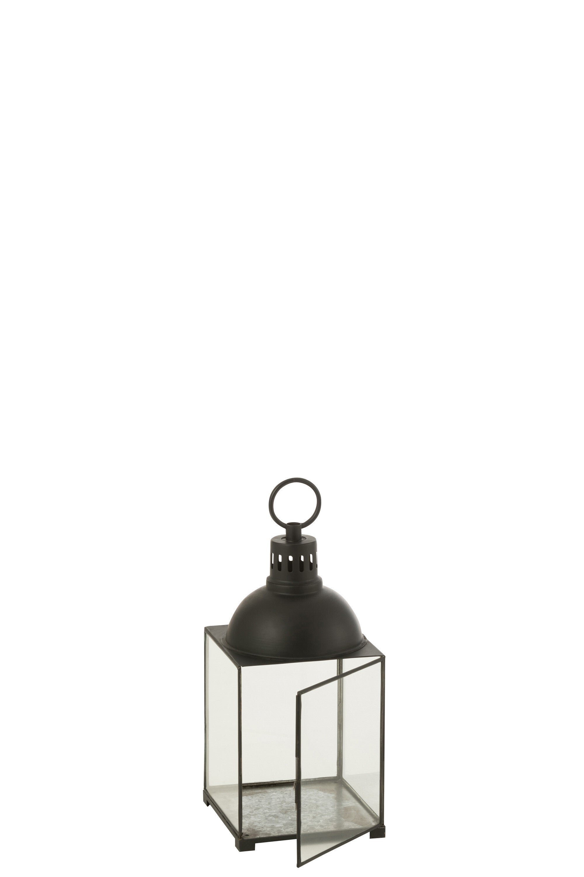 Lantaarn Hagrid Glas/IJzer Zwart S - J-LINE