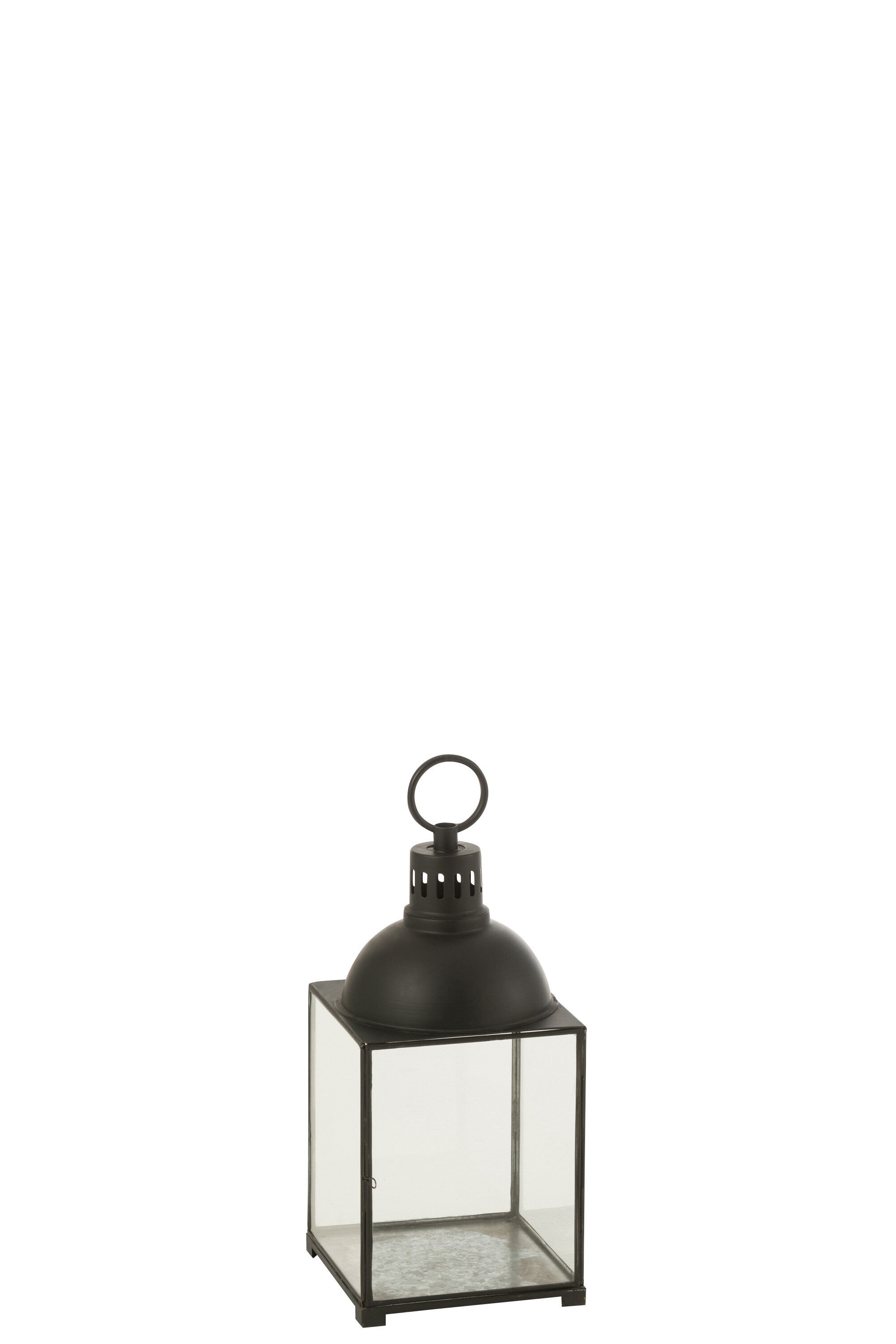 Lantaarn Hagrid Glas/IJzer Zwart S - J-LINE