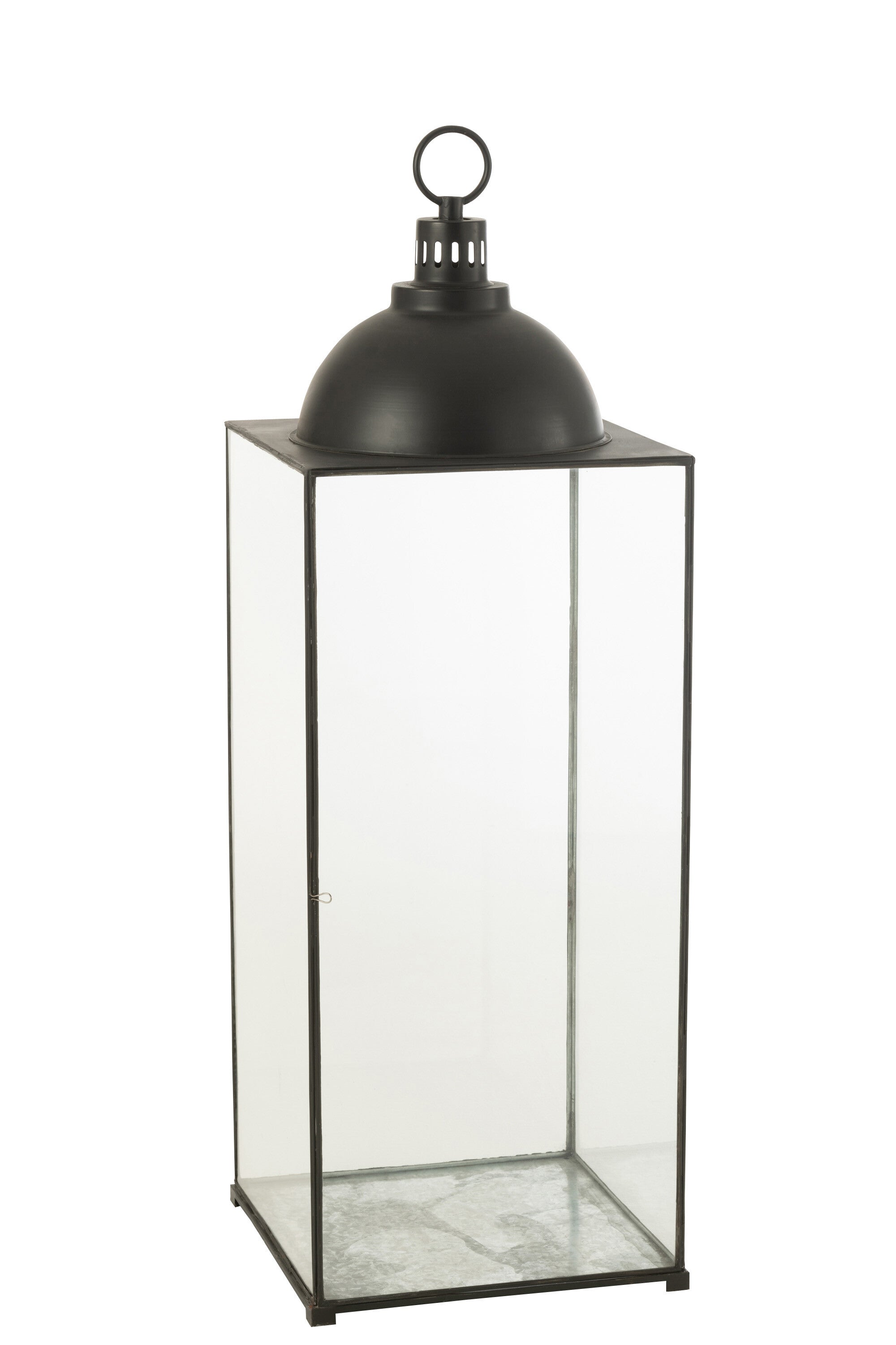 Lantaarn Hagrid Glas/IJzer Zwart L - J-LINE