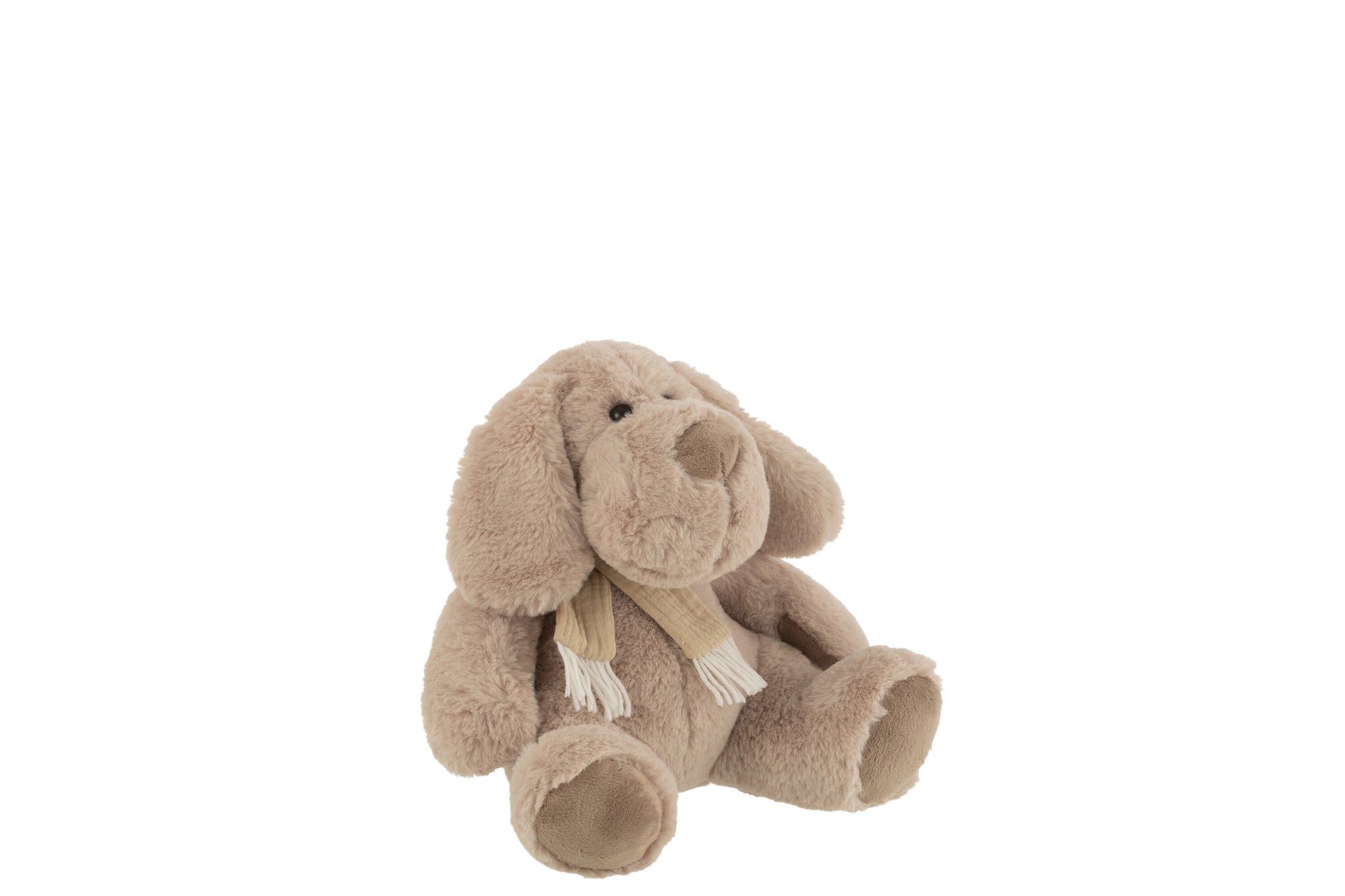Hond+sjaal Zittend Textiel Beige M - J-LINE