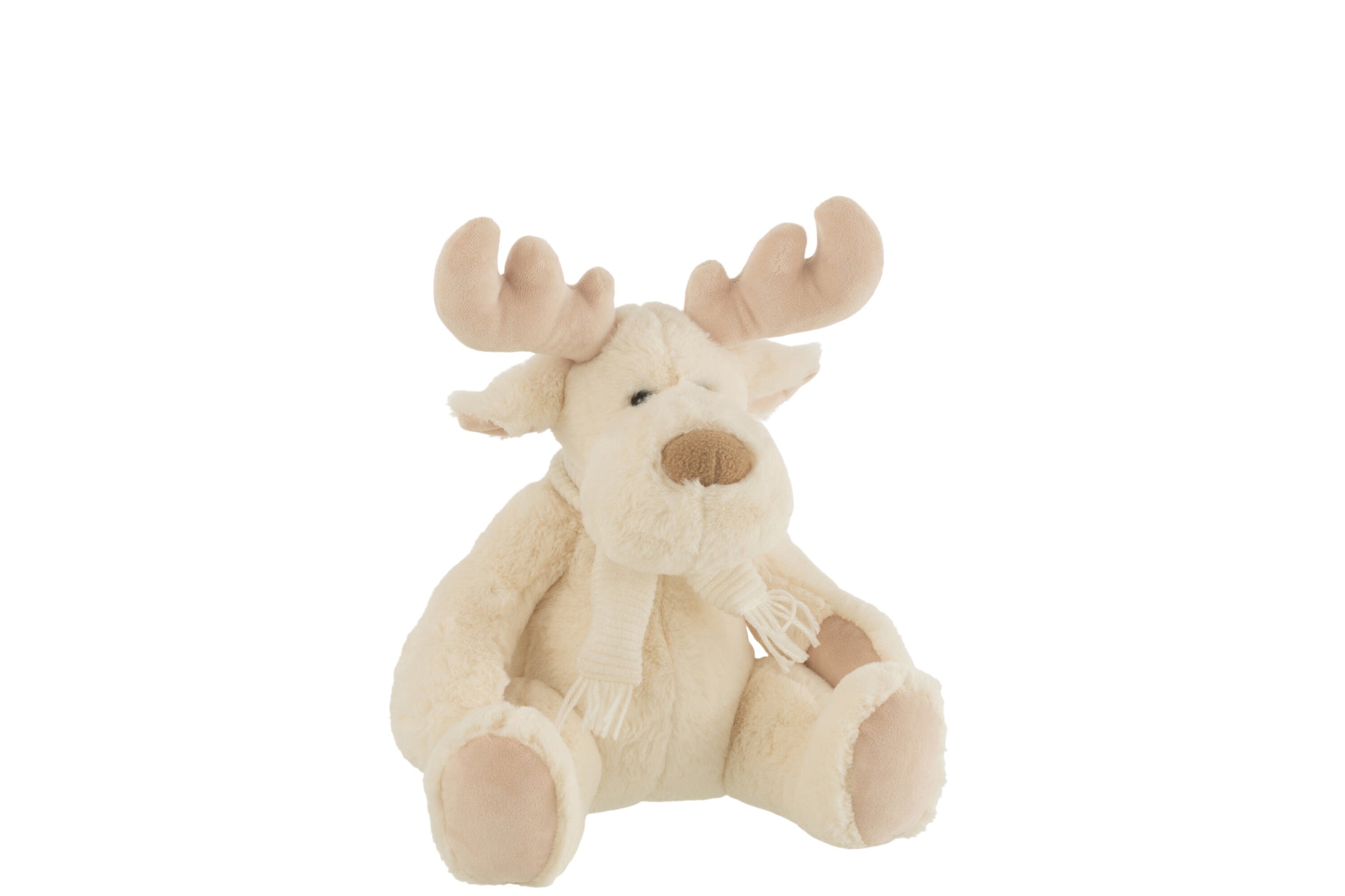 Rendier+sjaal Zittend Textiel Wit/Beige M - J-LINE