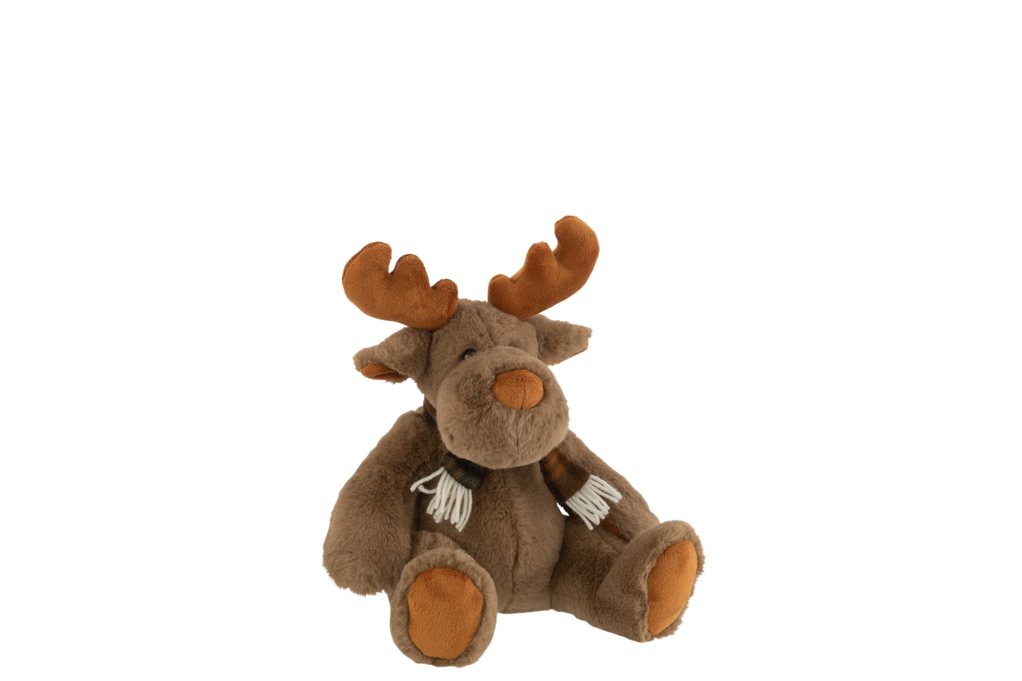 Rendier+sjaal Zittend Textiel Bruin S - J-LINE